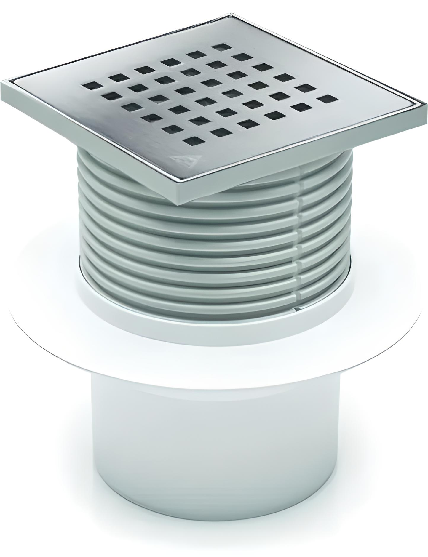 Трап MCH G 421 NL гидрозакрыл/дизайнерская решетка G из нержавеющей стали вертикальный DN110 мм 122х122х5 мм (13935330)