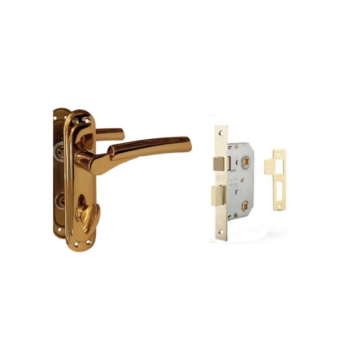 Замок межкомнатный KALE 251 с ручками WC из латуни Замок межкомнатный KALE 251 с ручками WC из латуни