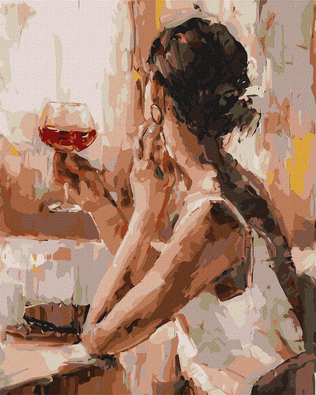 Картина за номерами Ideyka Люди Загадкова дівчина 40х50 см