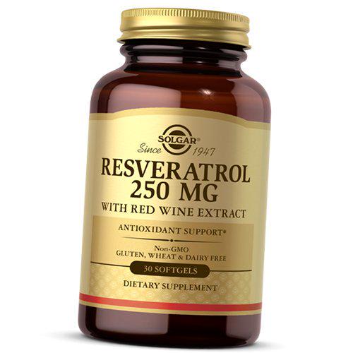 Ресвератрол Resveratrol 250 с экстрактом красного вина 60 капс. (70313007)