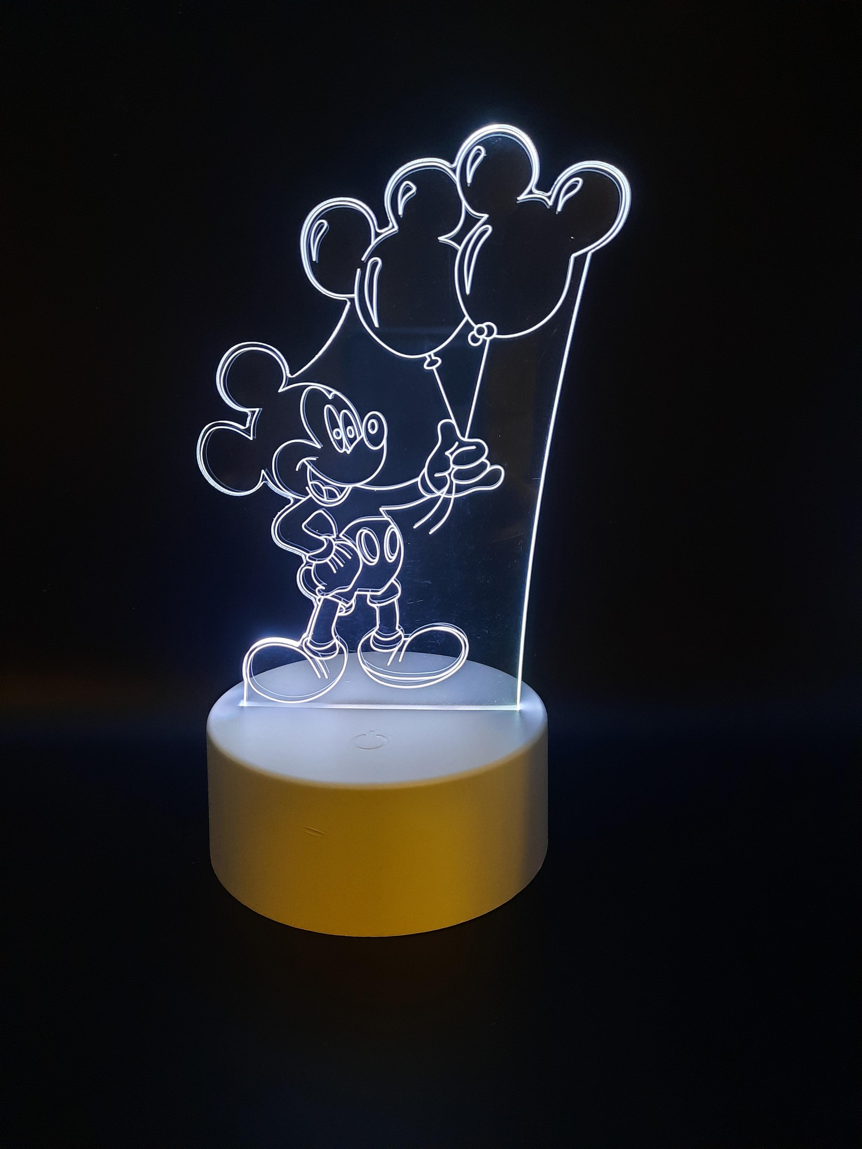 Ночник LED 3D Микки Маус 16 цветов