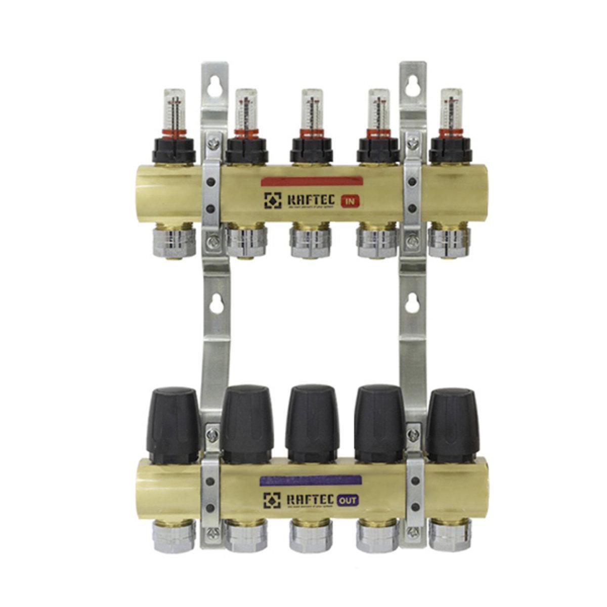 Коллектор Raftec с расходомерами 1"х5 (SW-56998)
