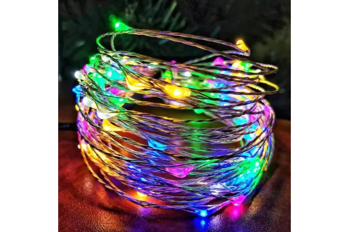 Гірлянда-нитка Роса світлодіодна живлення від USB 500 LED 50 м Різнокольоровий (924420420) - фото 3 Гірлянда-нитка Роса світлодіодна живлення від USB 500 LED 50 м Різнокольоровий (924420420) - фото 3