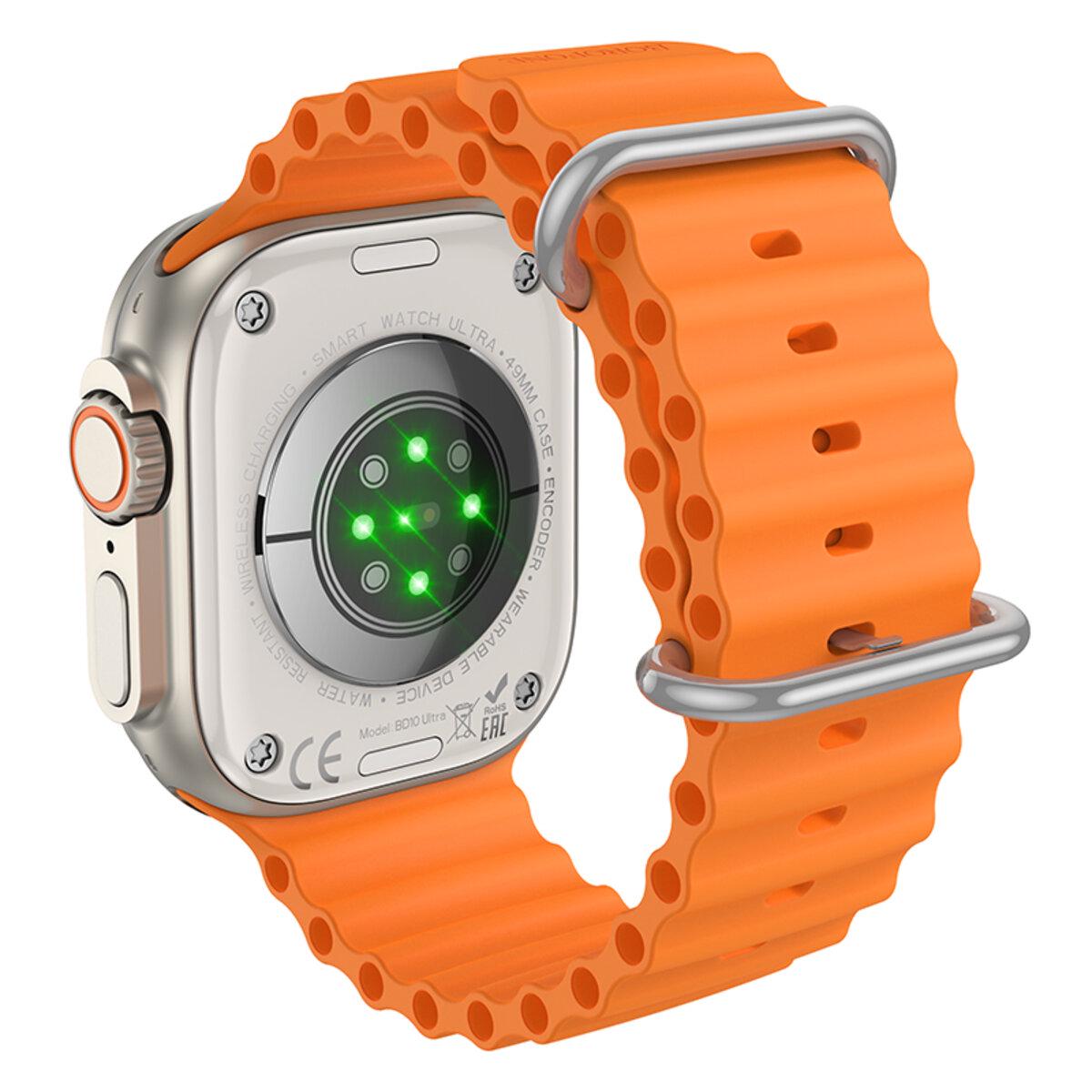 Смарт-годинник Borofone BD10 Ultra Smart Sports Watch Call Version 2.01" BT5.3 300 mAh Titanium Gold (6941991117879) - фото 3 Смарт-годинник Borofone BD10 Ultra Smart Sports Watch Call Version 2.01" BT5.3 300 mAh Titanium Gold (6941991117879) - фото 3