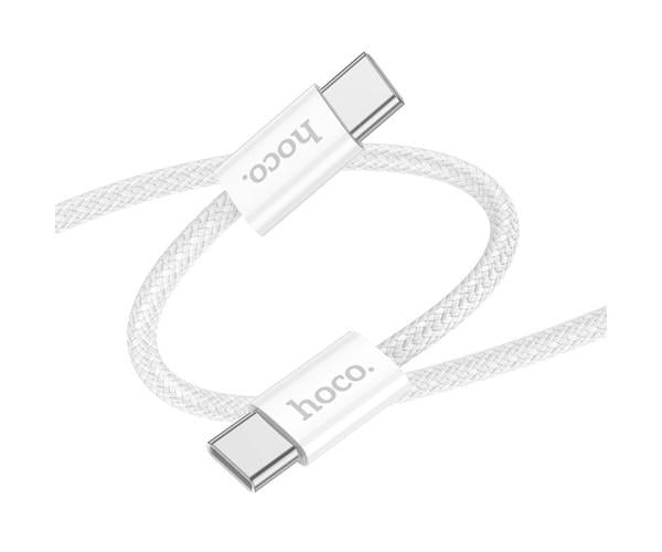 Кабель Data Hoco X104 Source 60W 3A Type-C-Type-C 2 м White (0500042172-3210044)