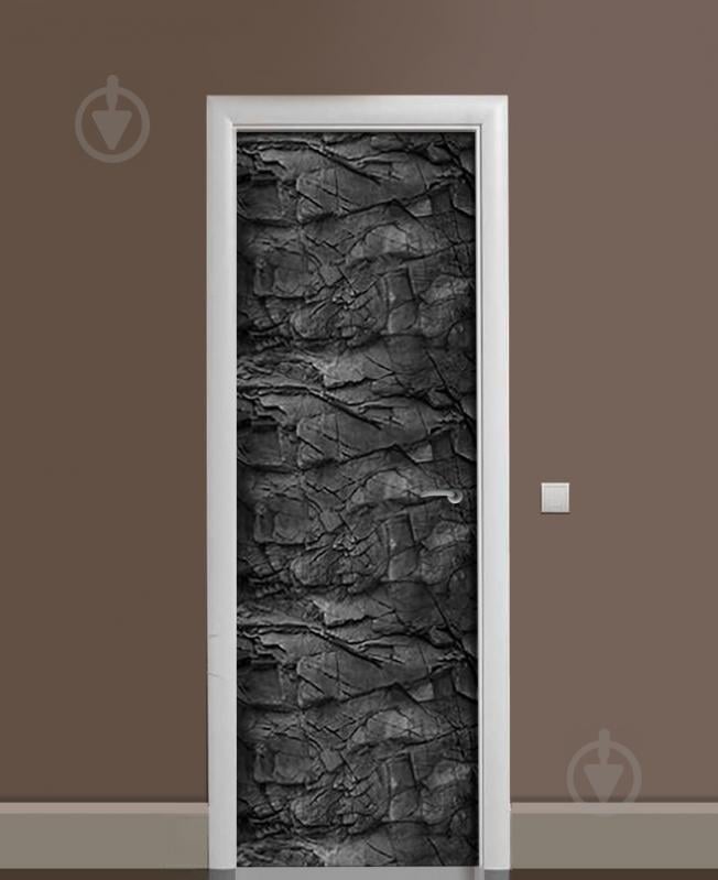 Наклейка на двері Zatarga «Деревне вугілля» 650х2000 мм вінілова 3Д наклейка декор самоклеюча
