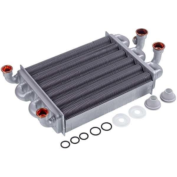 Теплообменник битермический для газового котла Baxi Main Four/Westen Quasar D 24 F 5700520 (00000049201)