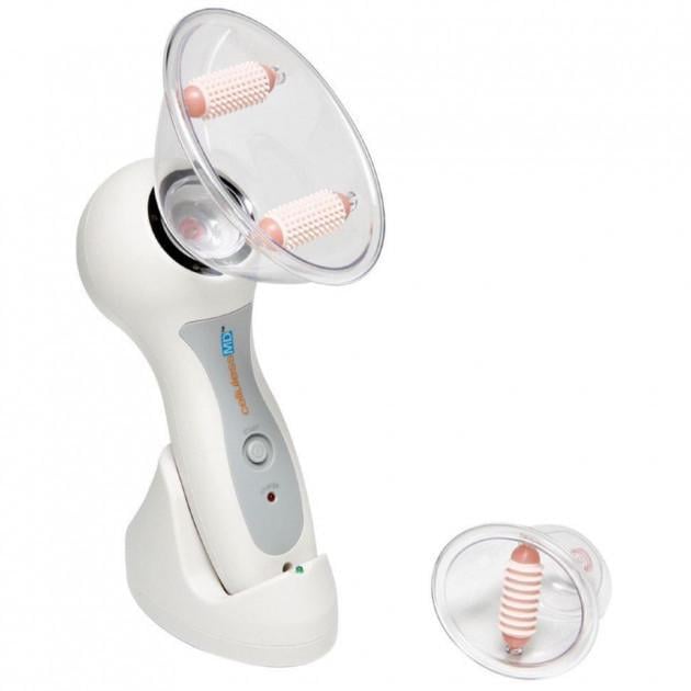 Массажер антицеллюлитный Celluless MD 045 19х7 см 2 насадки Белый - фото 2