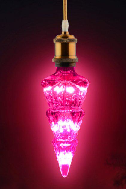 Лампа светодиодная HOROZ ELECTRIC 001-059-0002-060 2W Pink E27 Pine 360° (36486243)