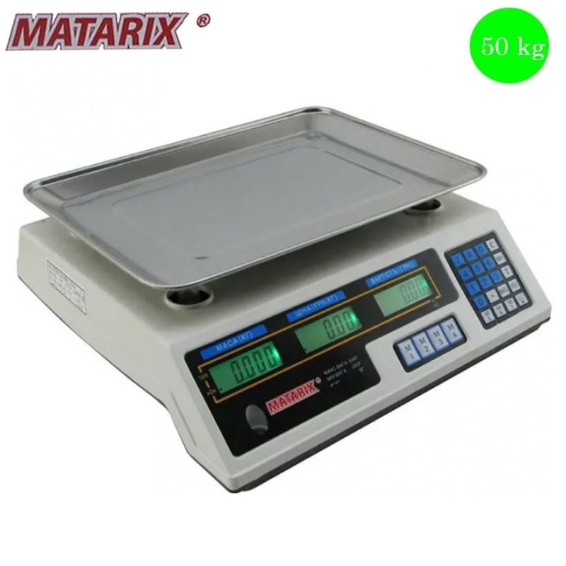 Ваги торговельні Matarix MX-410B електронні 50 кг (tf7267) - фото 3