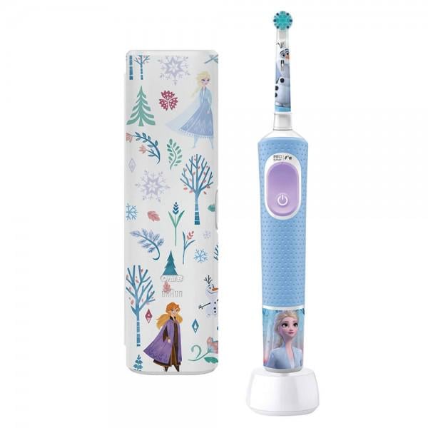 Зубная щетка электрическая Oral-b Braun Pro D103 Kids Frozen с футляром 3+ лет - фото 2