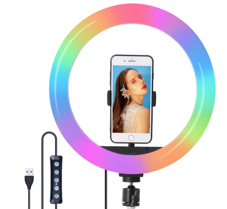 Кольцевая лампа RGB LED MJ-33 33 см с пультом-переключателем. (1578743623) - фото 9 Кольцевая лампа RGB LED MJ-33 33 см с пультом-переключателем. (1578743623) - фото 9