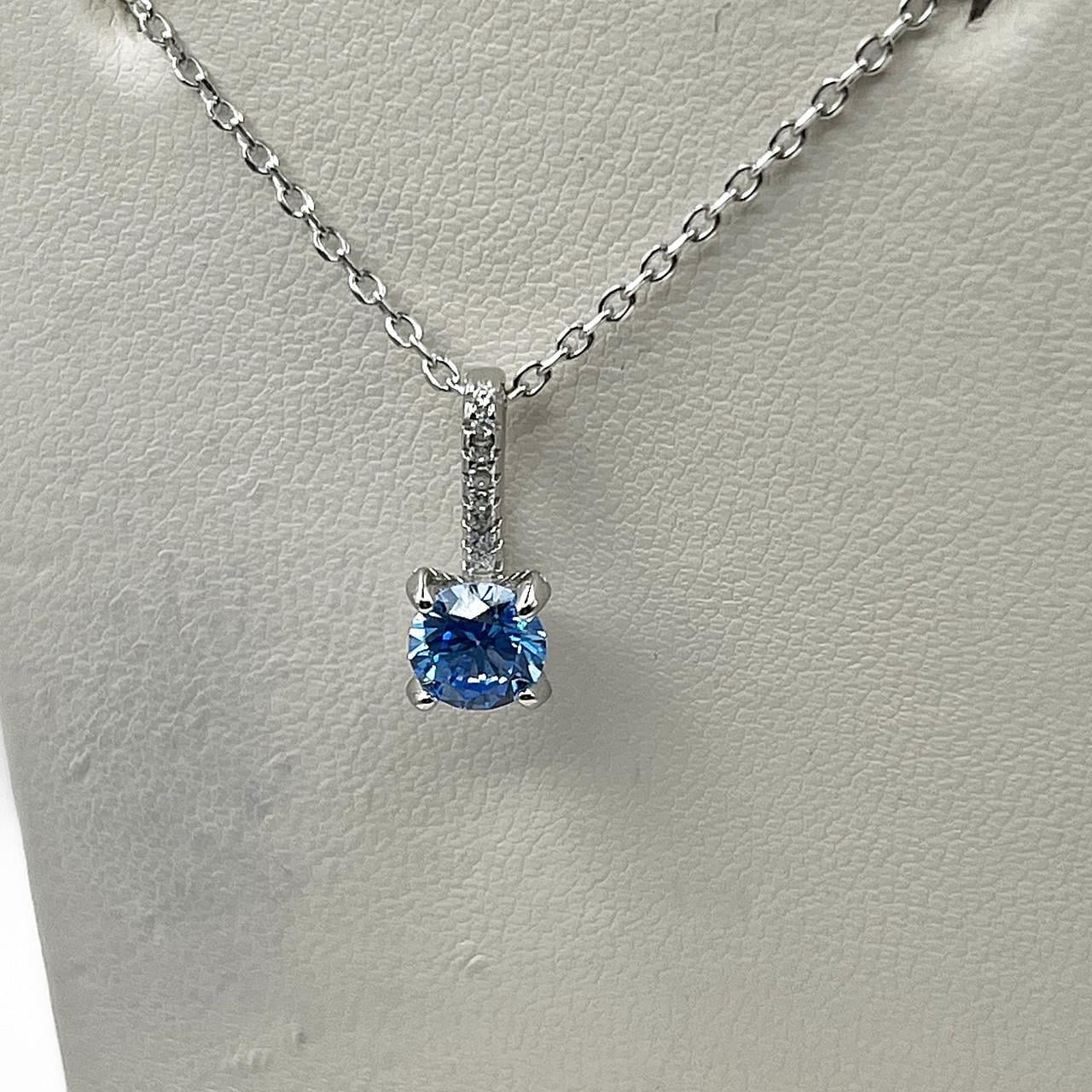 Колье серебряное с кубическим цирконием 40+3 см 2,8 г (2638385028)