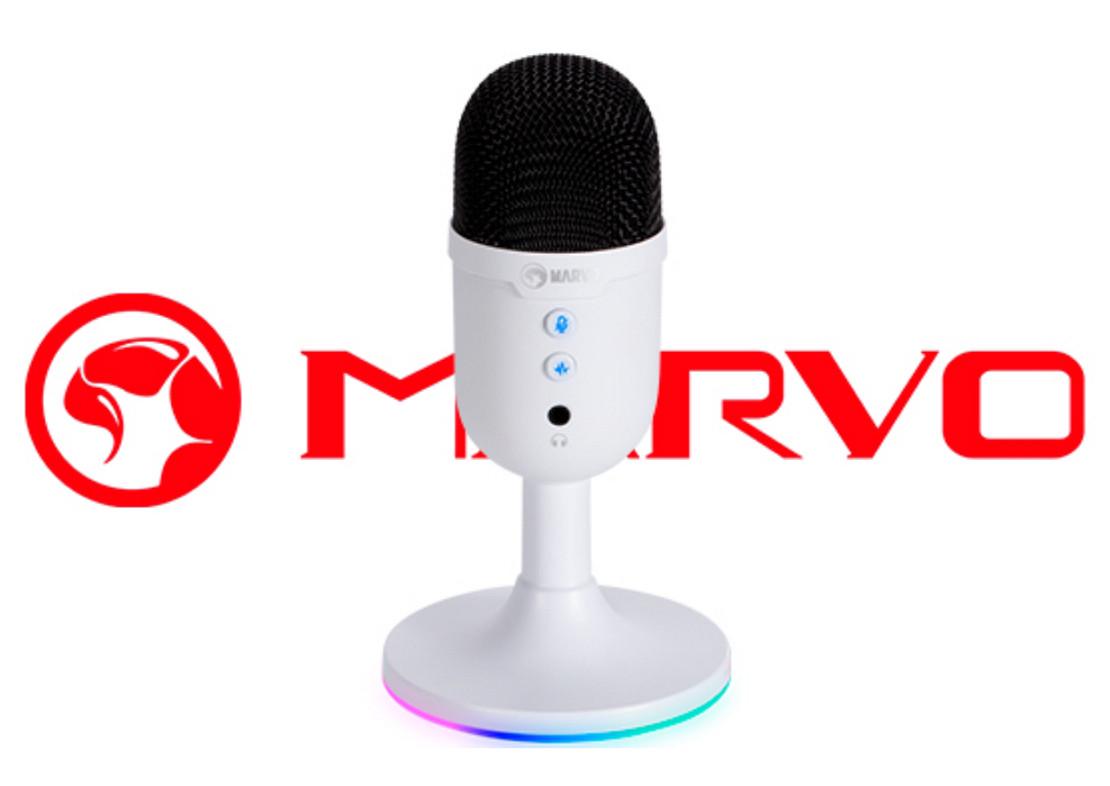 Мікрофон MARVO MIC-06 USB RGB Gaming Білий - фото 2