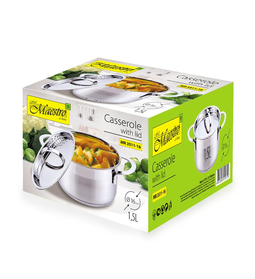 Каструля Maestro MR-3511-20 3 л 20 см - фото 2 Каструля Maestro MR-3511-20 3 л 20 см - фото 2