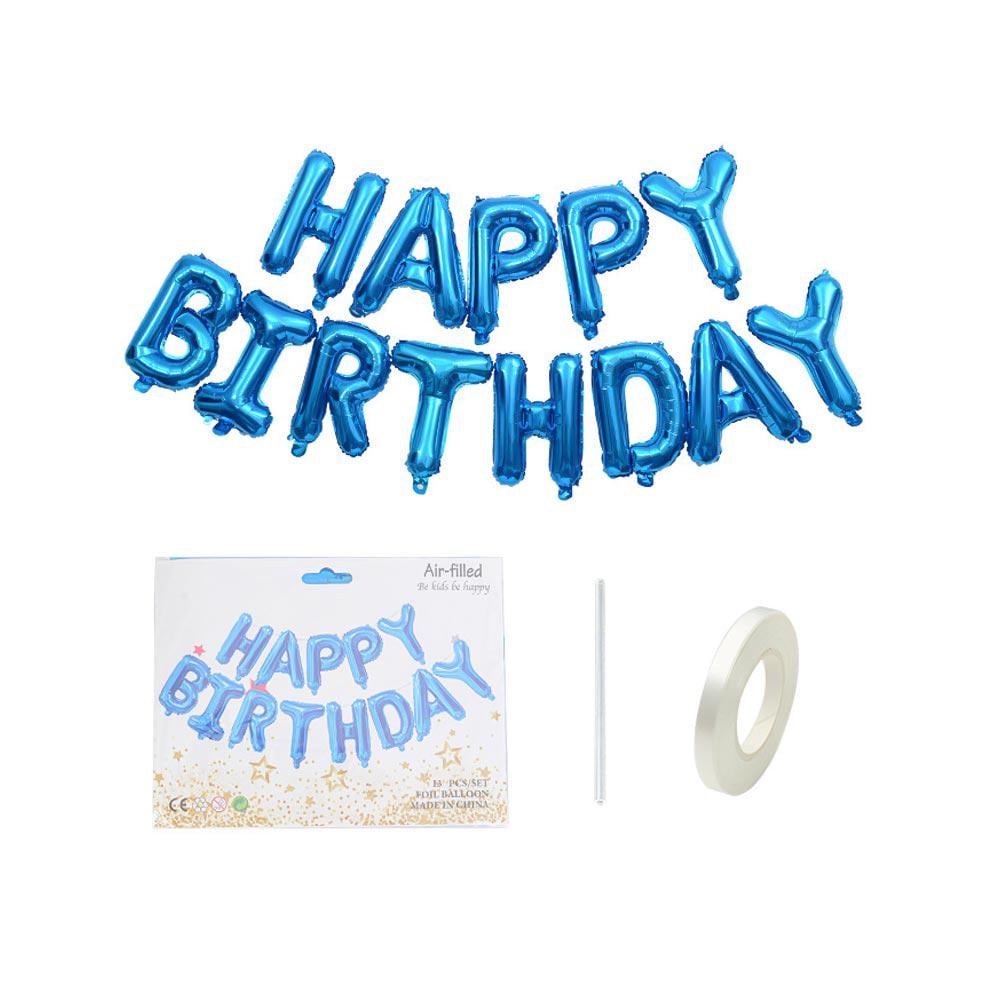 Набор шаров Happy Birthday Синий (OK0111_2)