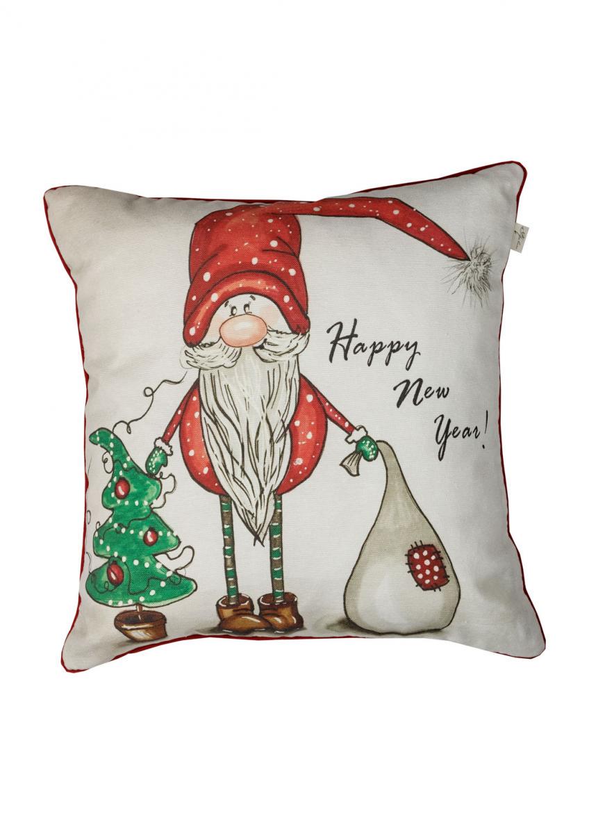 Наволочка декоративная Гном с мешком 45х45 см (031684)
