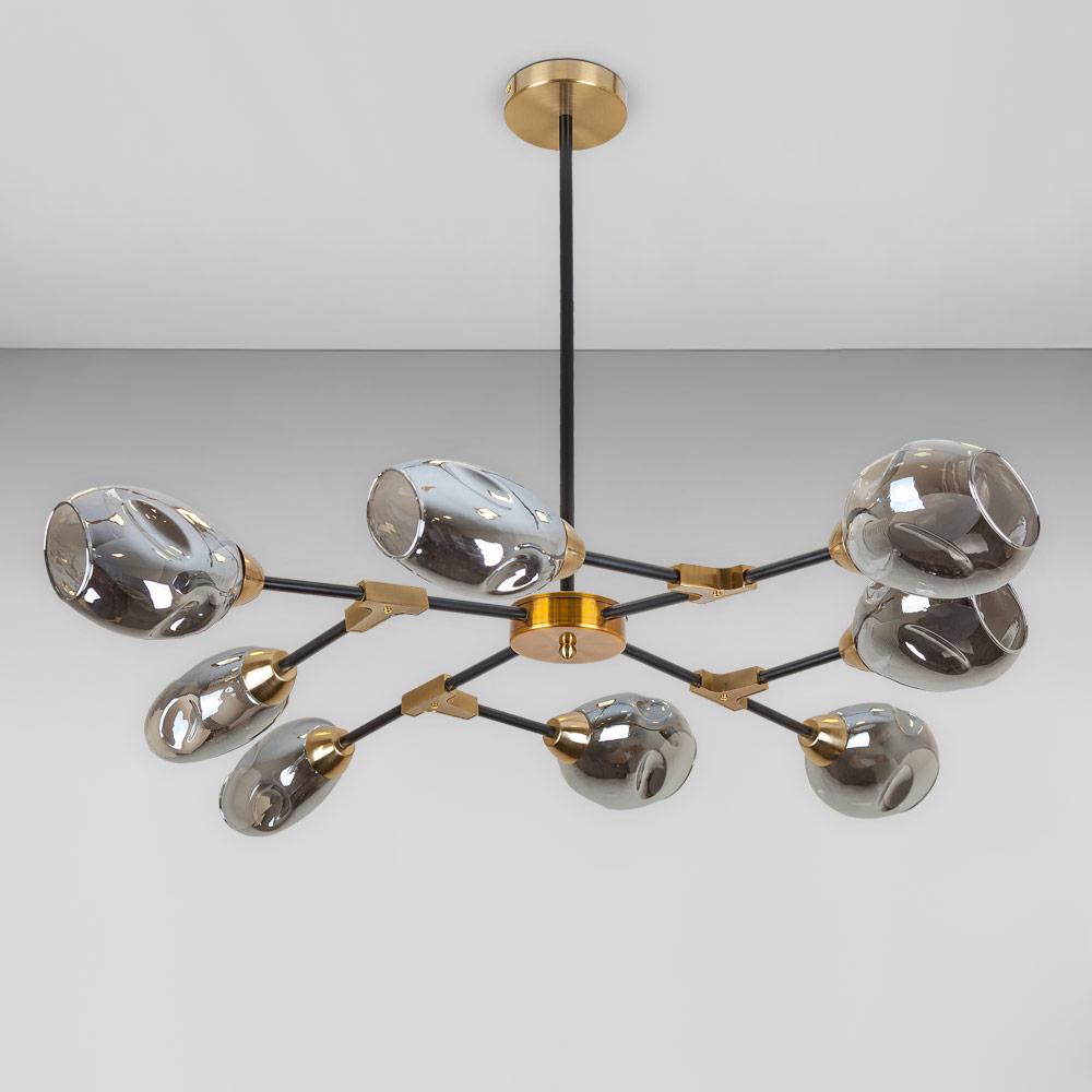 Люстра стельова Light House LS-18645-8 BK Чорний/Бронзовий