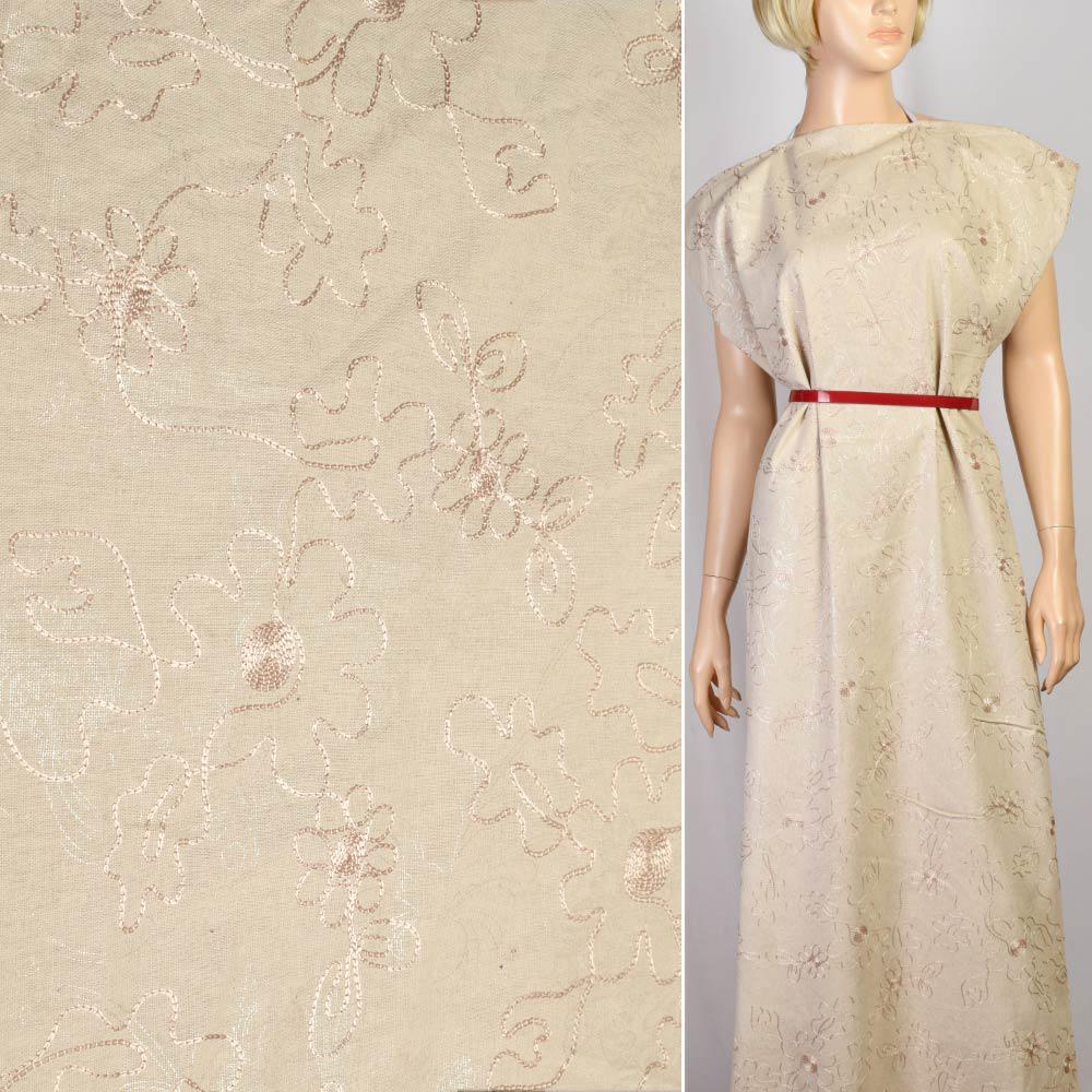 Тканина льон ширина 140 см Бежевий (12610.003) - фото 2 Тканина льон ширина 140 см Бежевий (12610.003) - фото 2