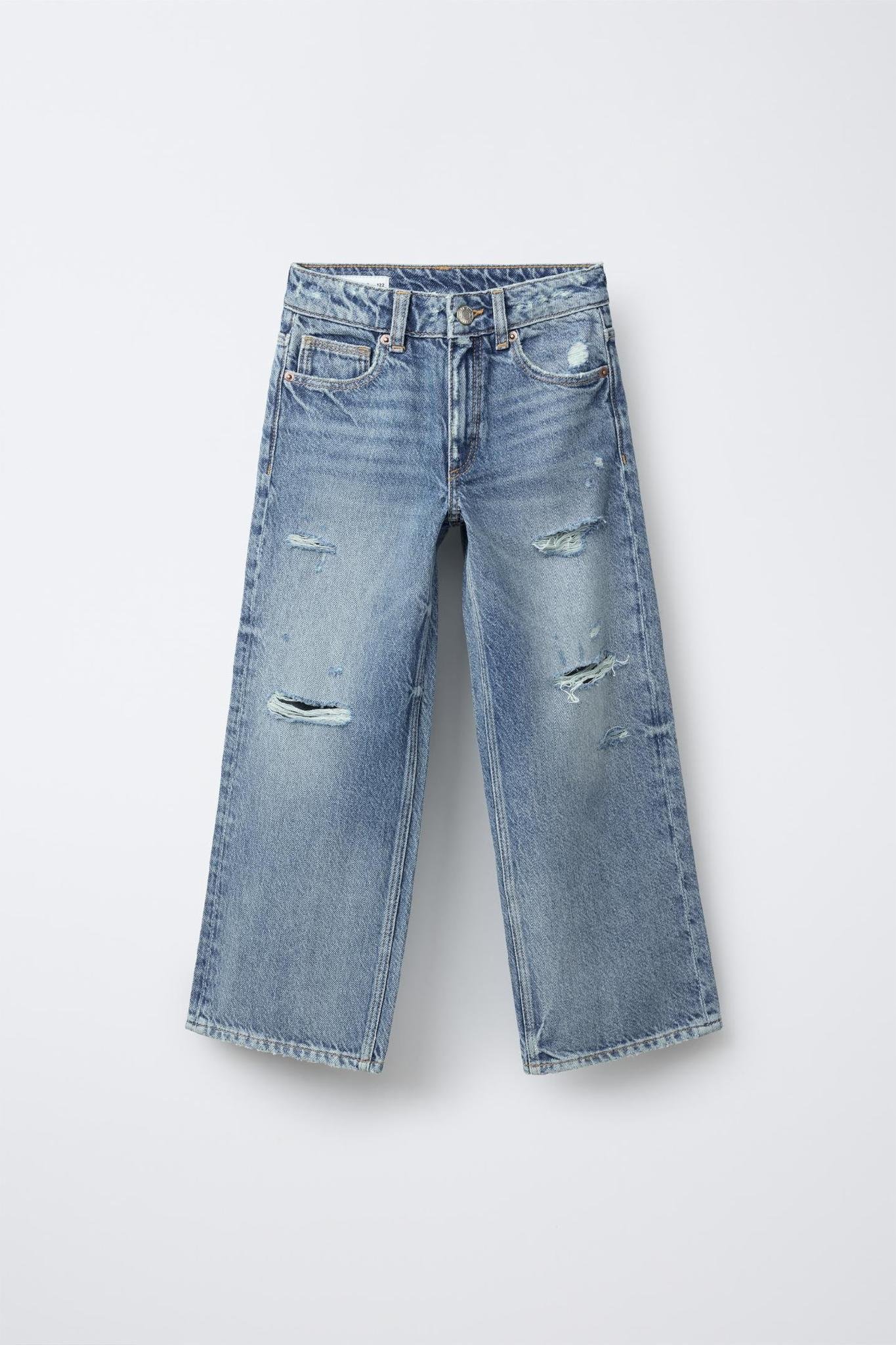 Джинси широкі підліткові для дівчинки Zara 156 см Синій (25072504)