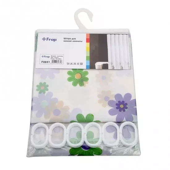 Шторка для ванної Frap F8851 з малюнком - фото 3 Шторка для ванної Frap F8851 з малюнком - фото 3