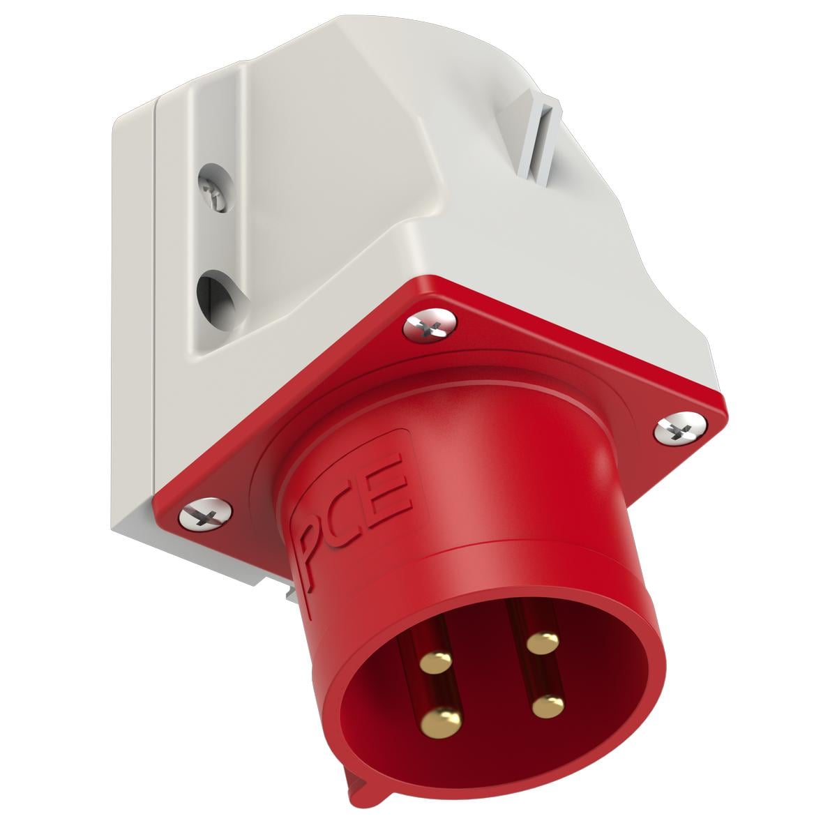 Силова вилка настінна PCE 3P+E IP44 32A 400V (524-6)