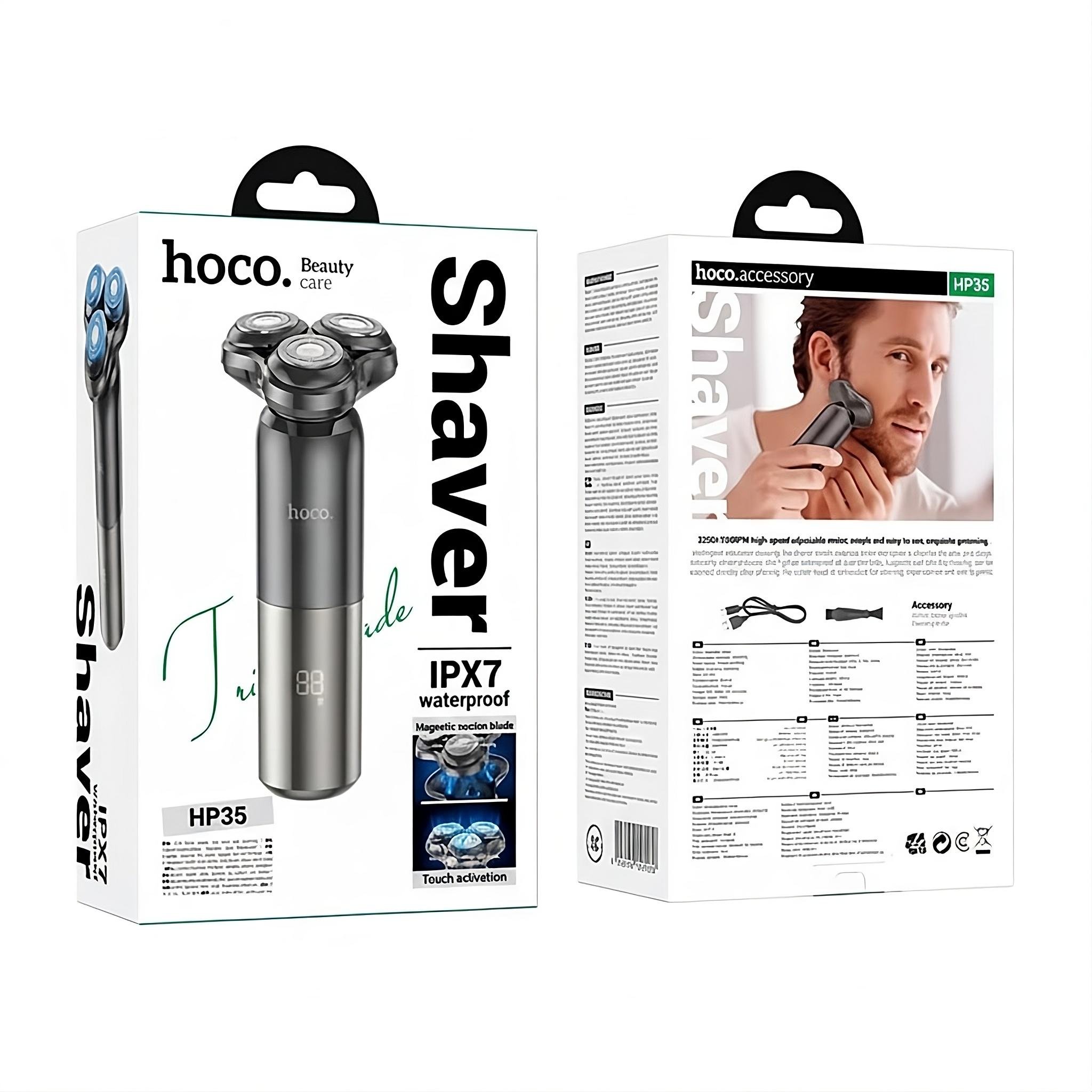 Електробритва Hoco HP35 роторна 600 mAh IPX7 три леза 60 хв роботи (30777484) - фото 2