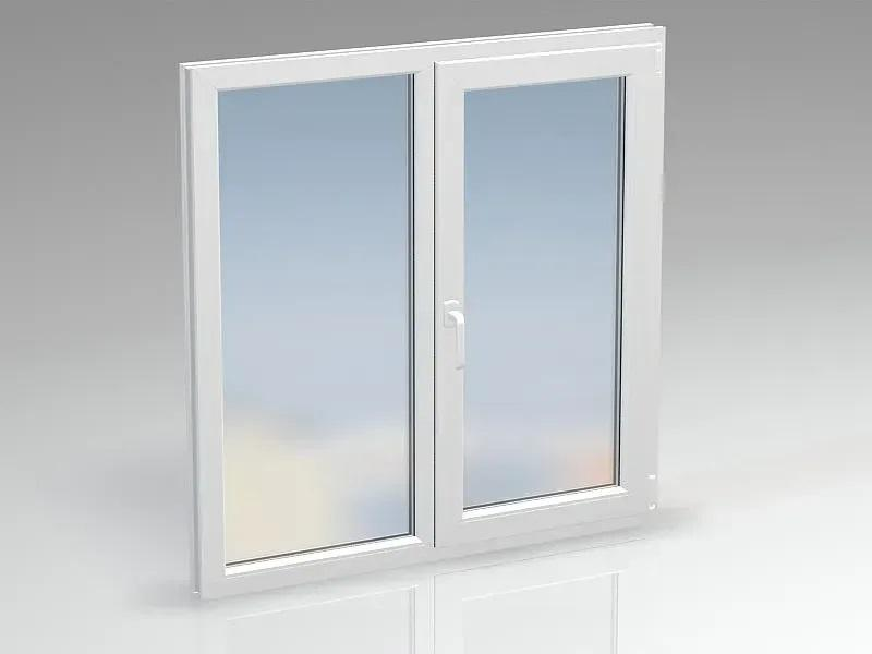 Окно ПВХ двухстворчатое REHAU EURO-DESIGN 60 поворотно-откидное с фурнитурой AXOR 1280х1340 мм (36926505)