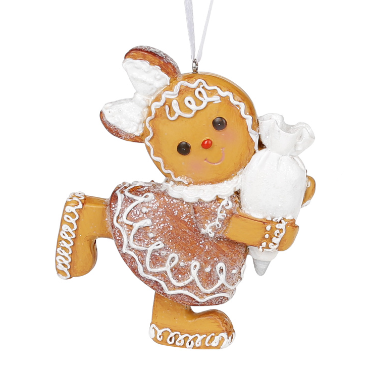 Фигурка новогодняя подвесная BonaDi Пряниковый человек 1 (838-398)