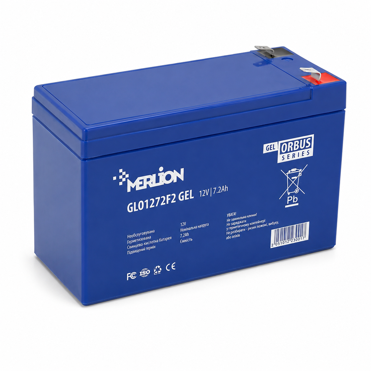 Аккумуляторная батарея для ИБП AGM Merlion GP1272F2 12V 7.2 Ah Синий (35386511) Аккумуляторная батарея для ИБП AGM Merlion GP1272F2 12V 7.2 Ah Синий (35386511)