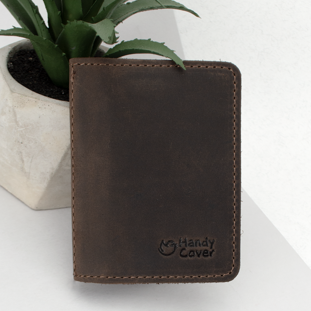 Обложка на ID паспорт/права Handycover HC0047 кожаная Коричневый (1270000821)