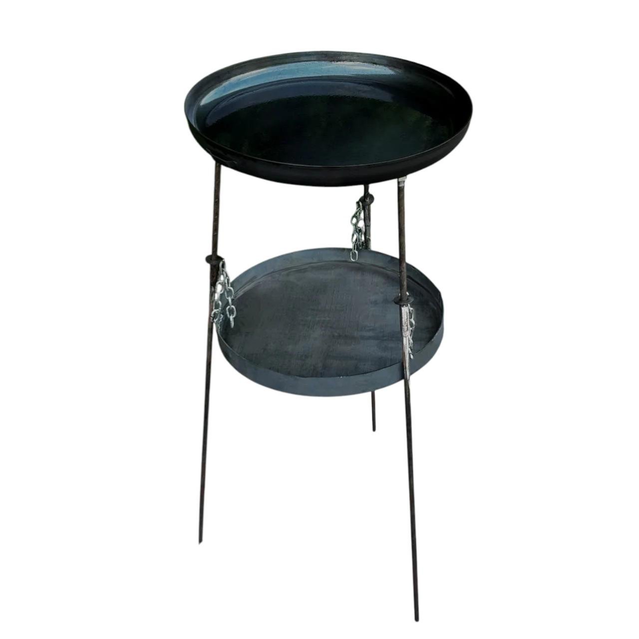 Сковорода из диска Mzavod Фрея SDR-40K с подвесом для огня на разборных ножках Черный (136-17-1080130100008)