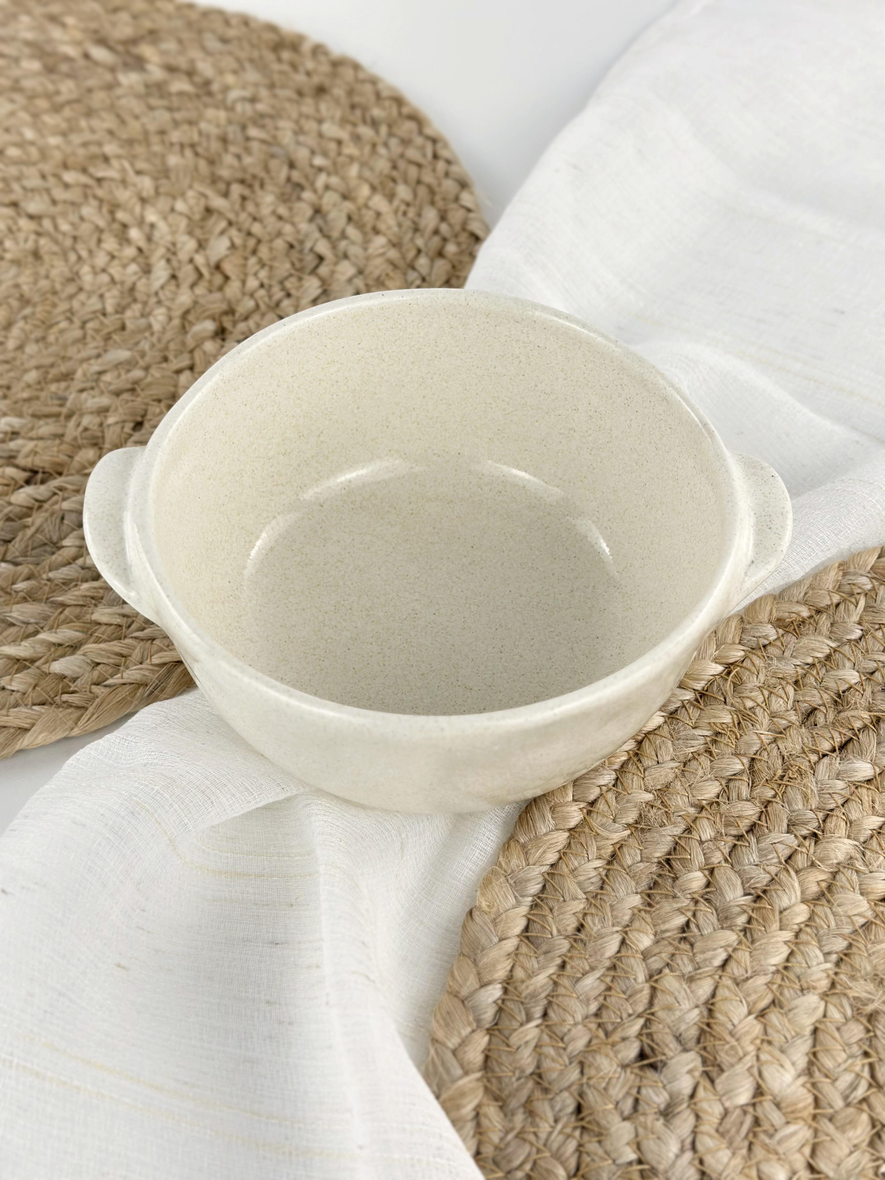 Бульонница суповая глиняная Гражда 0,6 л Белый (17003-7)