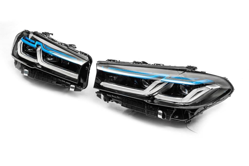 Передняя оптика GBT Full Led Laser для 2021+ для BMW 5 серия G30/31 2017-2023 гг. алюминий/пластик под покраску (137801)