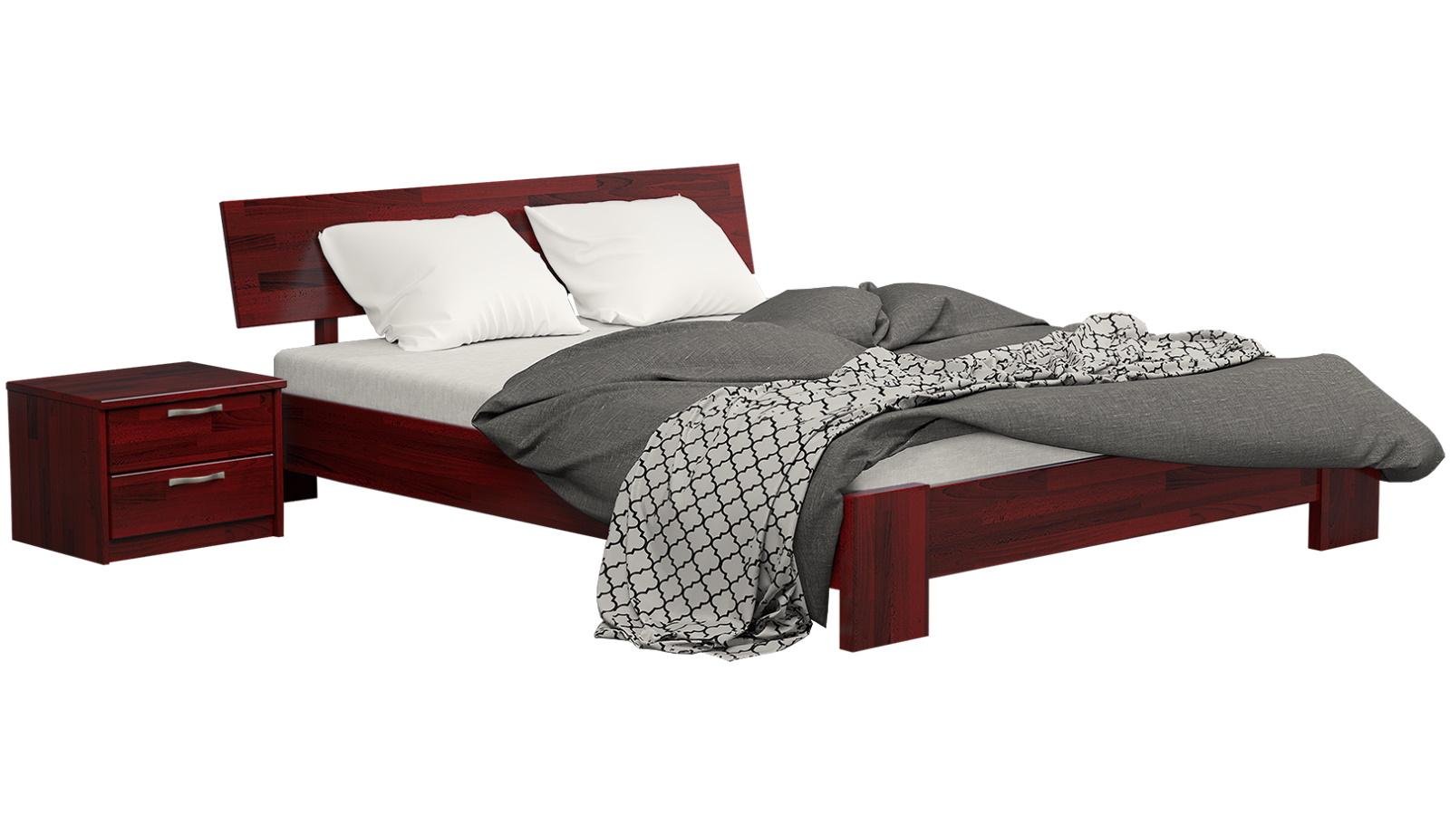 Кровать деревянная ТИТАН 140х190 см Красное дерево