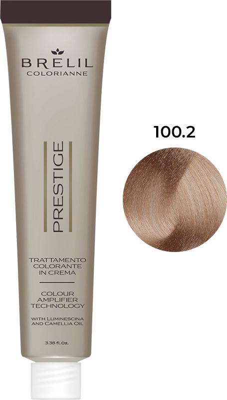 Крем-краска для волос Brelil Colorianne Prestige 100/2 с маслом камелии и экстрактом вербаскума Ультра-блонд фиолетовый пепельный 100 мл (54817)