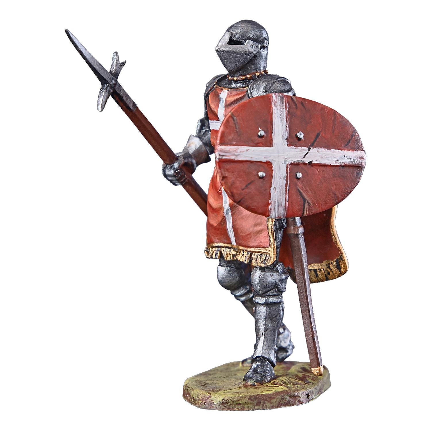 Статуетка колекційна розфарбована Госпітальєр 15 століття з металу та олова 6,5 см (42000126)