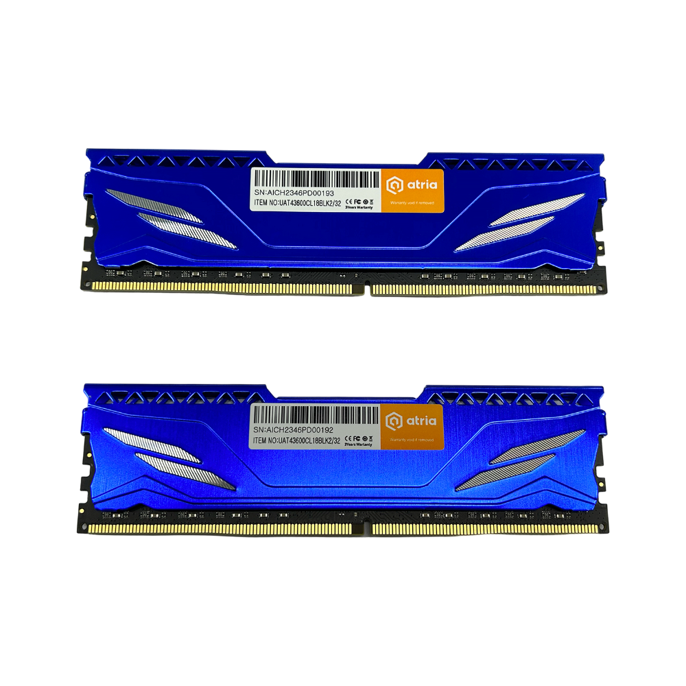 Оперативная память Atria Fly Blue UAT43600CL18BLK2/32 DDR4/32 Gb/3600 МГц для настольных ПК (586682) - фото 2