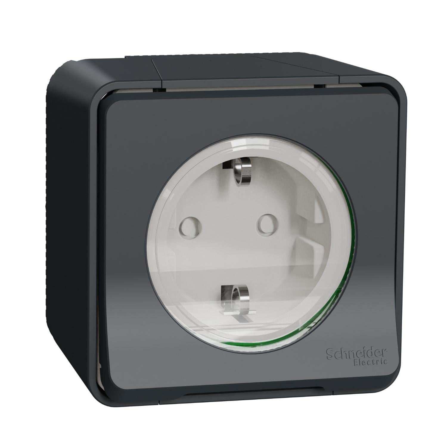 Розетка Schneider Electric PC Mureva Styl с з/к и шторками IP55 для поверхностного монтажа Черный (MUR36034) Розетка Schneider Electric PC Mureva Styl с з/к и шторками IP55 для поверхностного монтажа Черный (MUR36034)