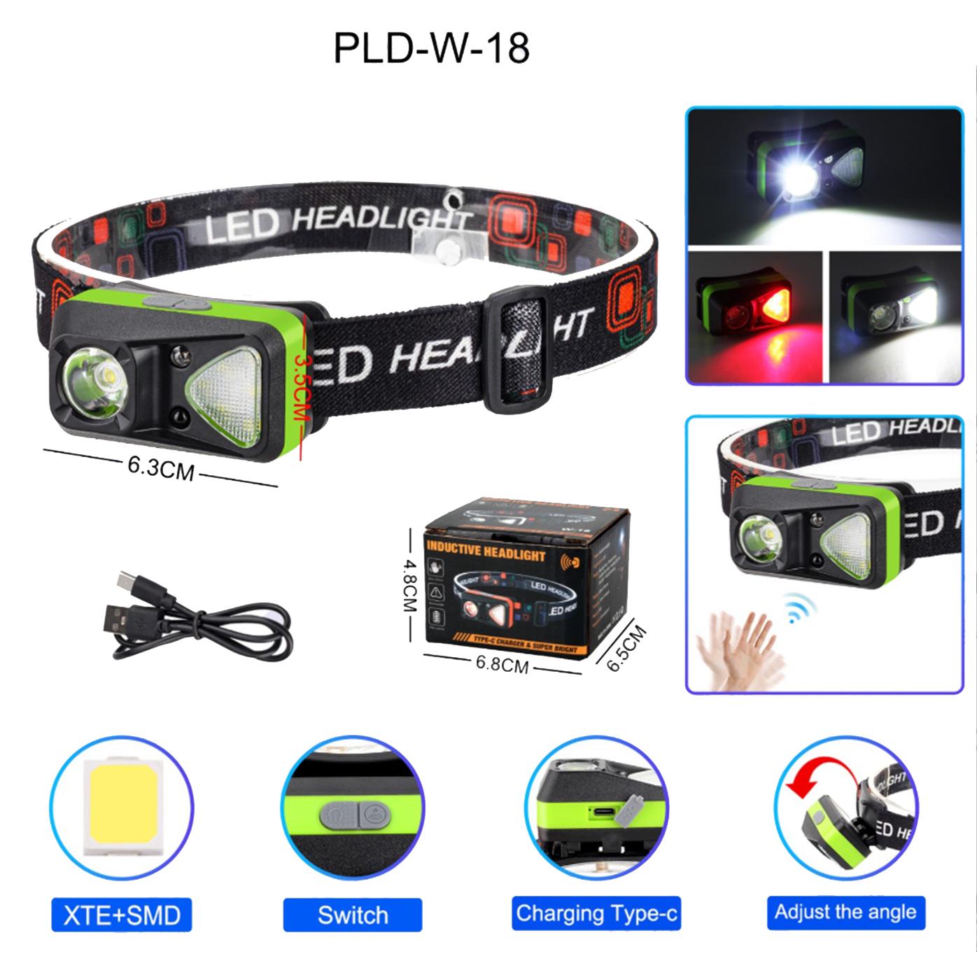 Ліхтар налобний W-18-XPG+6SMD white/red Motion Sensor 1x14500 - фото 2 Ліхтар налобний W-18-XPG+6SMD white/red Motion Sensor 1x14500 - фото 2