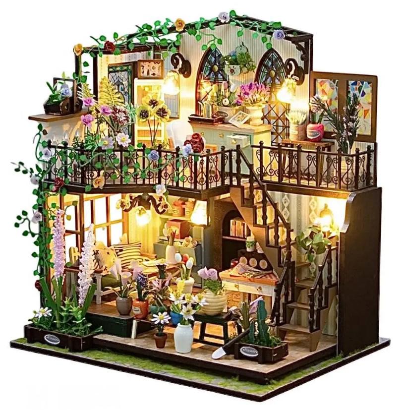 Конструктор-румбокс DIY House Будинок у квітах 22х17х24 см (2104618651) Конструктор-румбокс DIY House Будинок у квітах 22х17х24 см (2104618651)