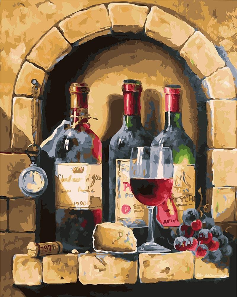 Картина по номерам Brushme GX24674 Винный набор 40x50 см (1294715907)