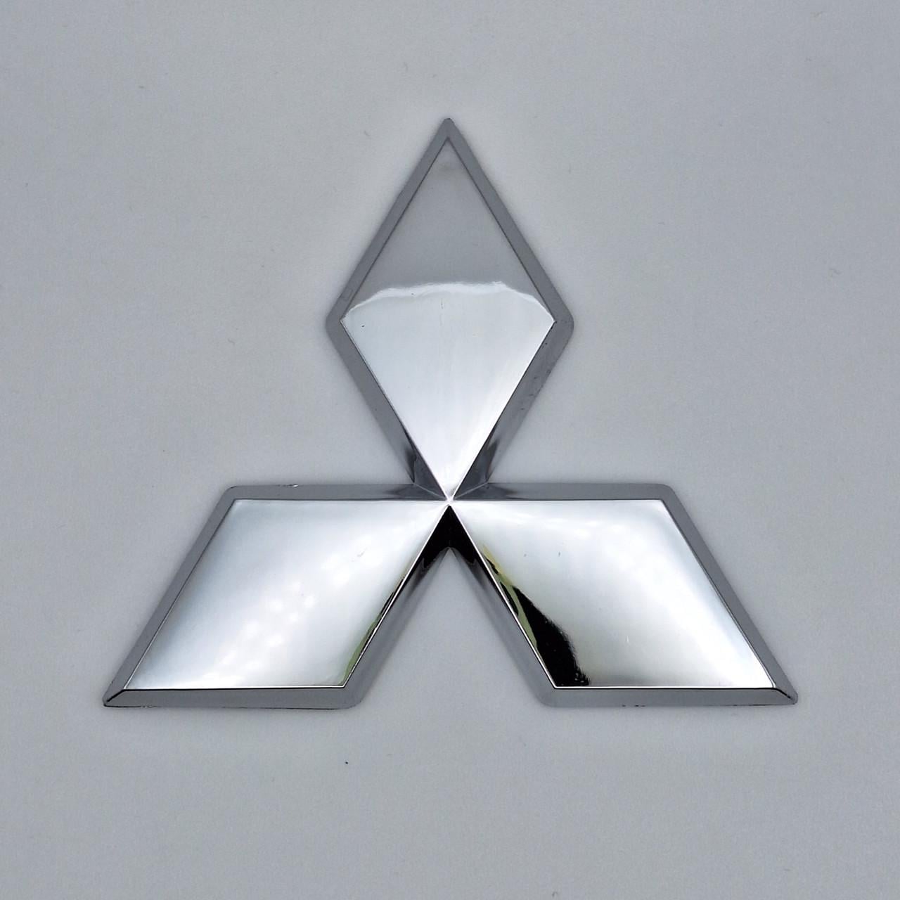 Эмблема Mitsubishi ABS 90х79 мм Хром глянцевый (1947672259)