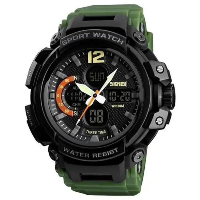 Часы наручные мужские Skmei 1343AG Army Green (tf4645)