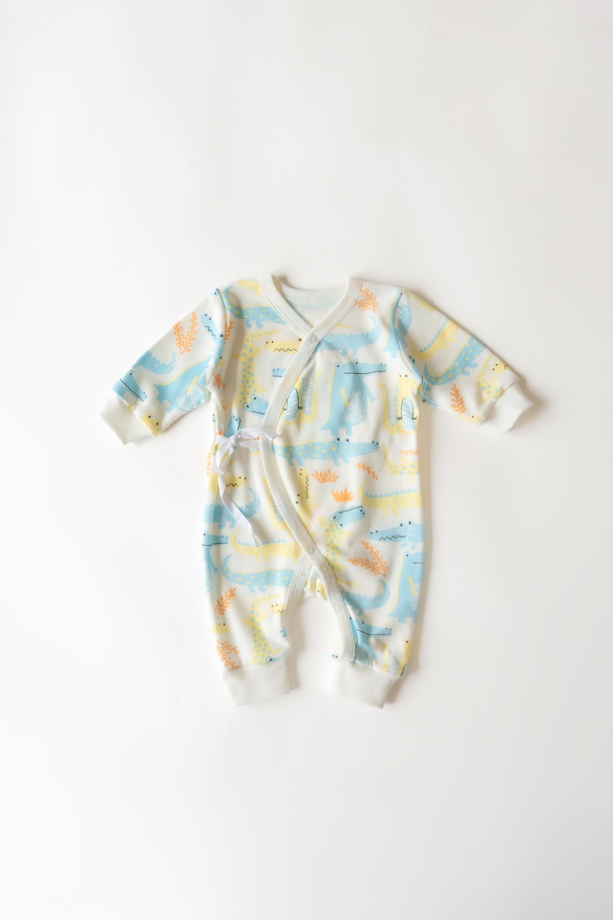 Комплект одягу ромпер кімоно/шапочка Крокодил світлий 68 см (2702891694) - фото 3 Комплект одягу ромпер кімоно/шапочка Крокодил світлий 68 см (2702891694) - фото 3