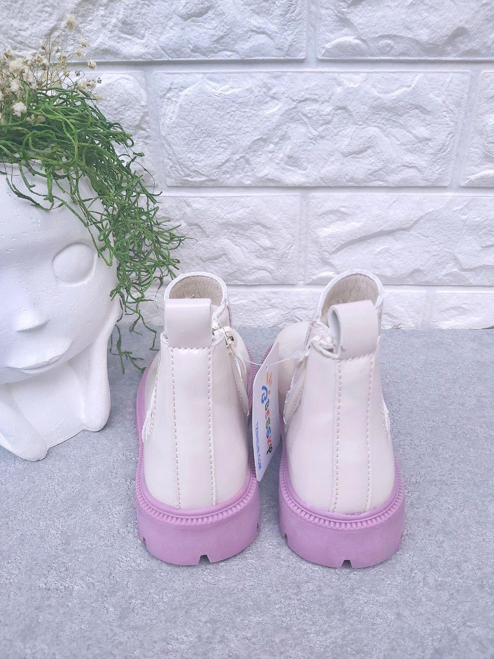 Черевички для хлопчика Bessky 1259 р. 22 14,5 см Молочно-фіолетовий (1259) - фото 3