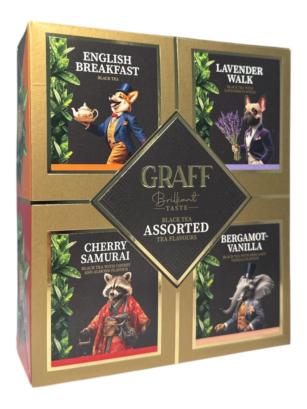 Чай чорний Graff Асорті чайних смаків 32 пакетики по 1,5 г (61035)