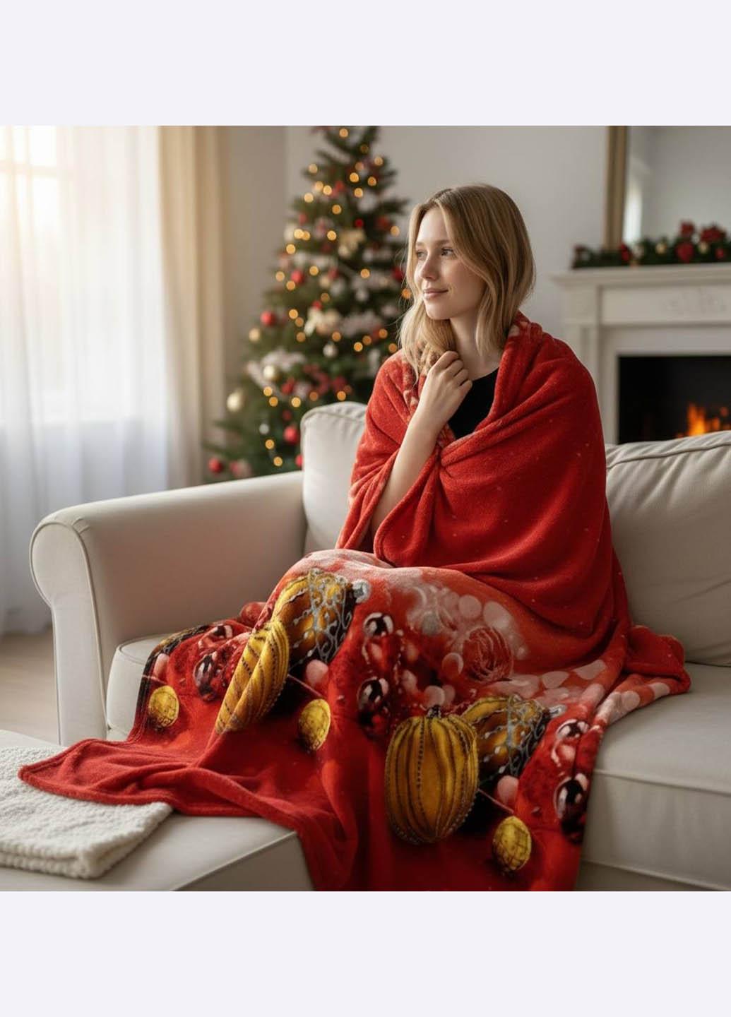 Покрывало новогоднее велюровое 220х200 см