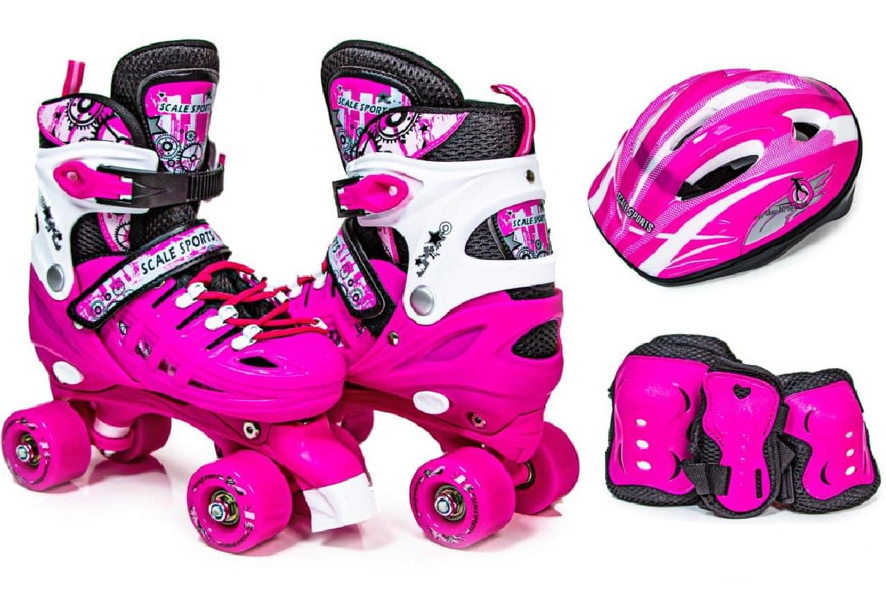 Комплект квадов с защитой Scale Sport р. 34-37 207697133 Pink