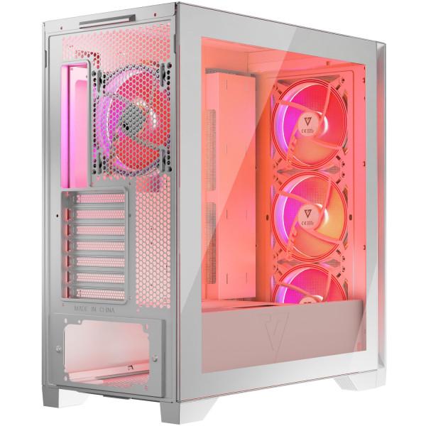 Корпус для компьютера Modecom VOLCANO EXPANSE S Midi-Tower ATX 4x140 мм ARGB White (AT-EXPANSE-SG-20-000000) - фото 5